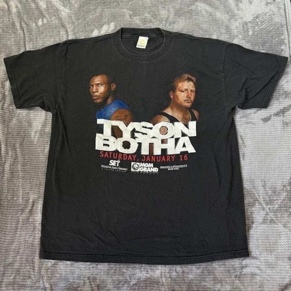 Vintage Mike Tyson vs Francois Botha‎ MGM Grand Boxing T-Shirt Black 1999 Promo